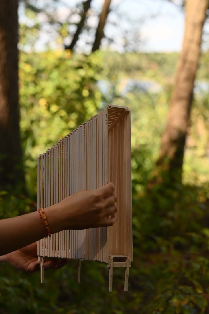 Model. "Y amplifajer" by Stadtgrad and CoLab TU Berlin. Photograph by Agata Kotlicka.