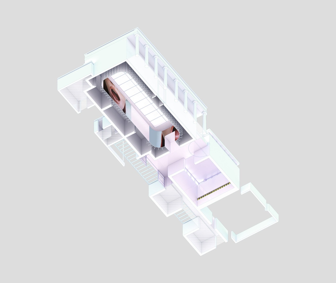 Axonometry. "Things to Come." Danish Pavilion at the Venice Art Biennale by Maja Malou Lyse and Common Accounts.