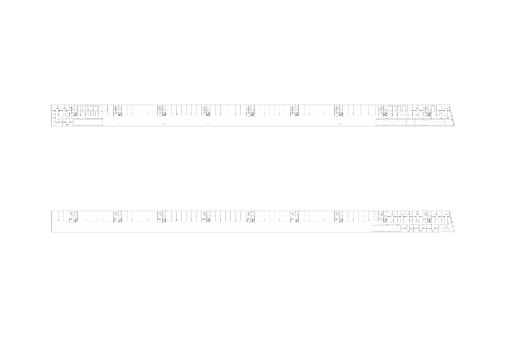 Plano de planta de sótano. 125 viviendas de protección oficial por Daroca Arquitectos + Práctica Arquitectura.