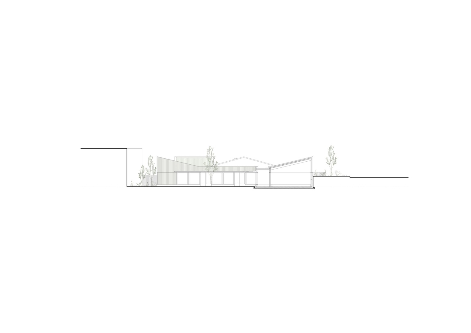 Section. "Creche Modular em Madeira" by depA.