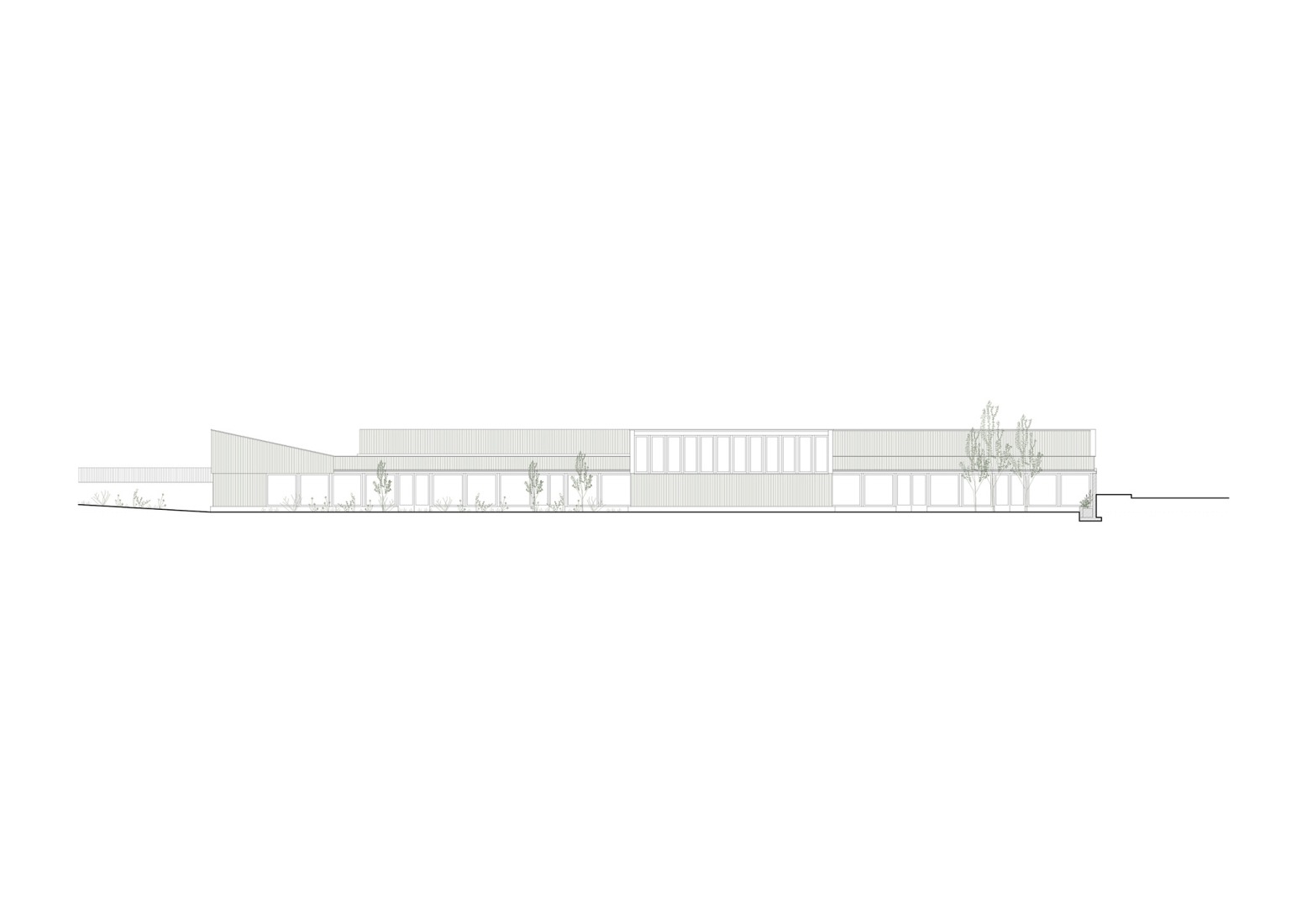 Elevation. "Creche Modular em Madeira" by depA.