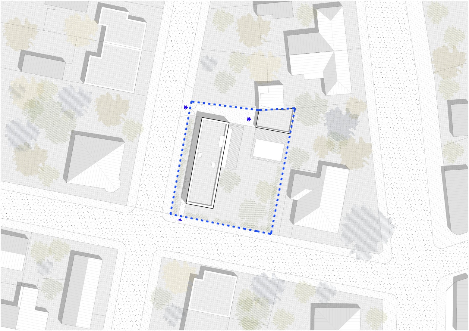 Plano de situación. Casa en Čakovice por edit!.