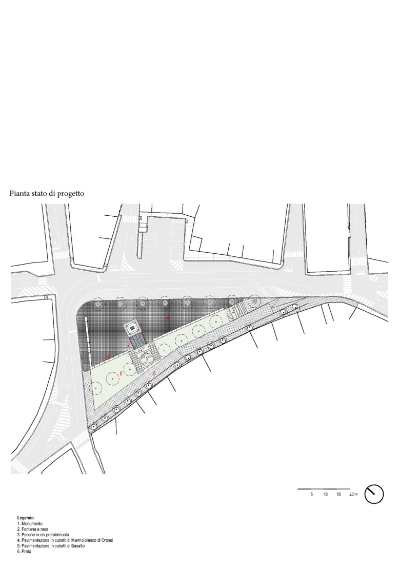 Plano de situación. Piazza Mariano por Giulia de Appolonia.