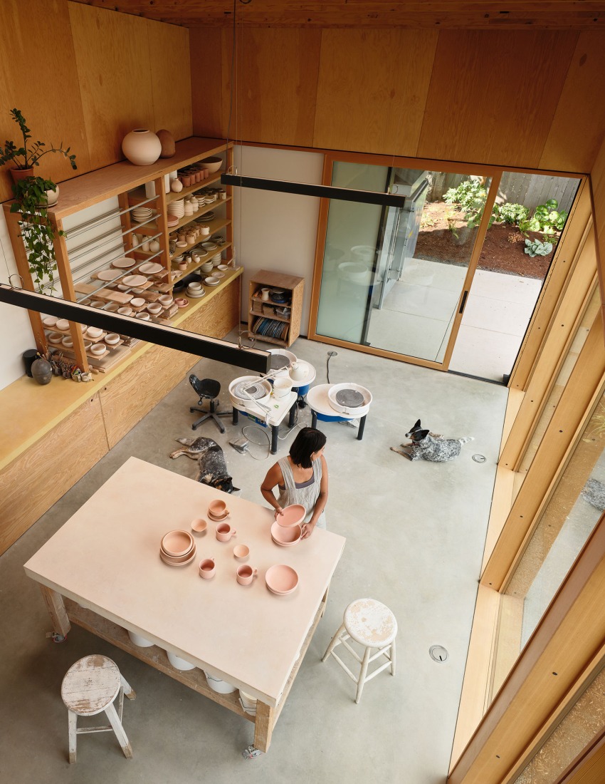Ceramics Studio by GO'C. Photograph by Kevin Scott.