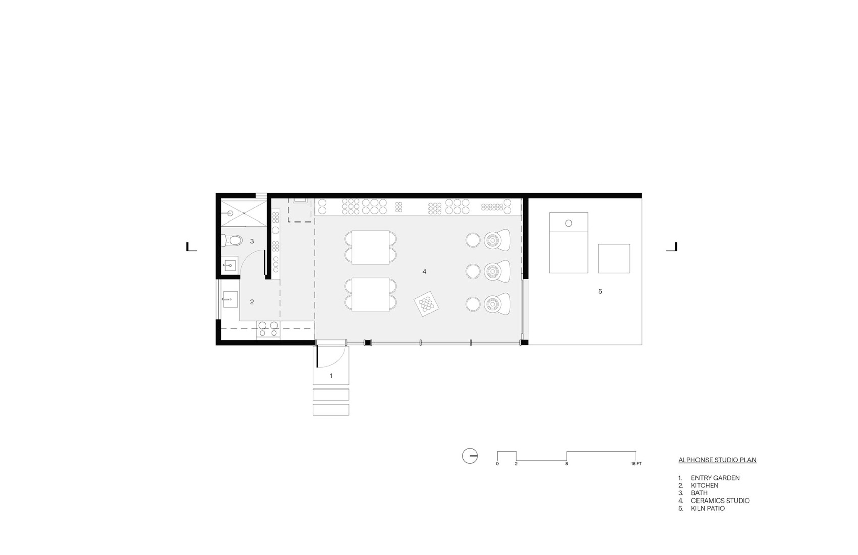 Ground floor plan. Ceramics Studio by GO'C.
