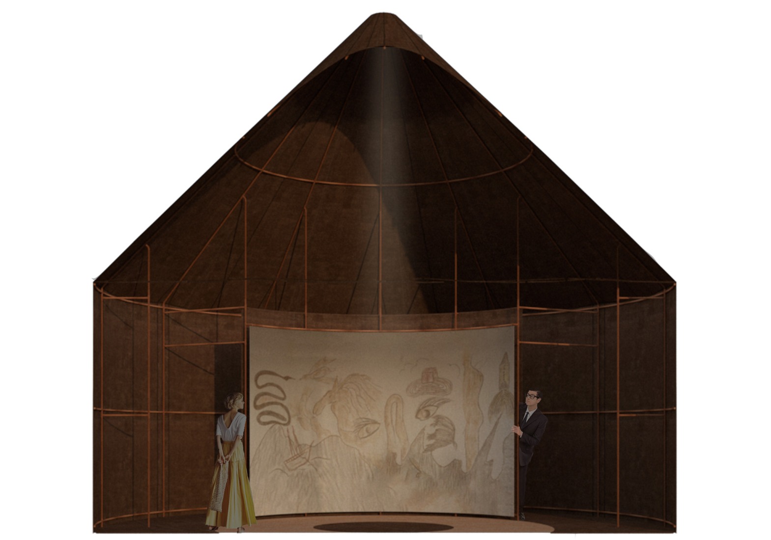 Sección. «La casa del silencio» por Sana Frini + Vuslat.