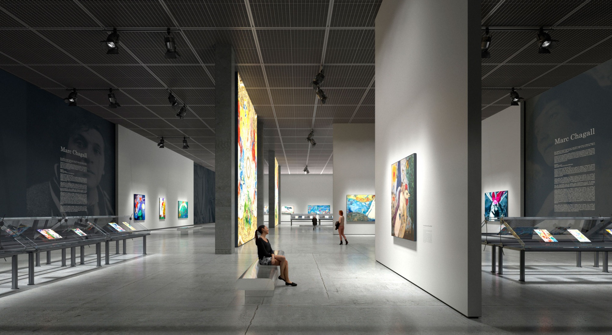 Espacio de exposición. Centro Pompidou Hanwha por Jean-Michel Wilmotte. Imagen cortesía de Wilmotte & Associés SA. 