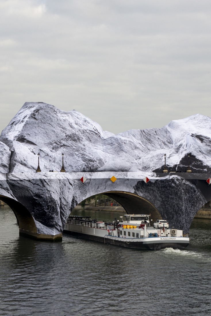 JR. "La Caverne du Pont Neuf". 2026. Photograph courtesy by Atelier JR.