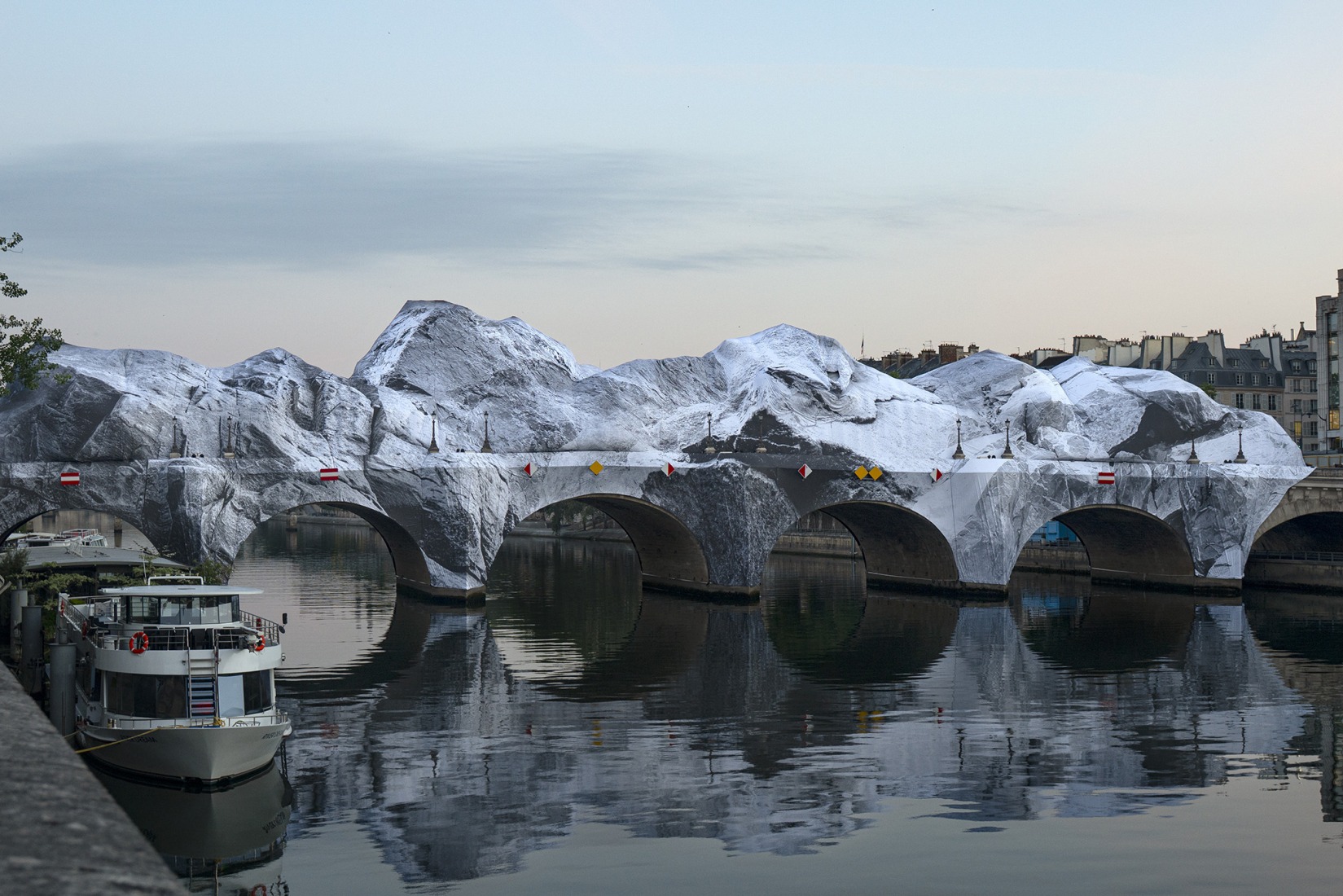 JR. "La Caverne du Pont Neuf". 2026. Photograph courtesy by Atelier JR.