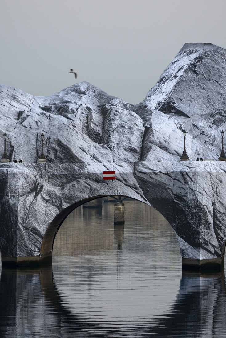 JR. "La Caverne du Pont Neuf". 2026. Photograph courtesy by Atelier JR.