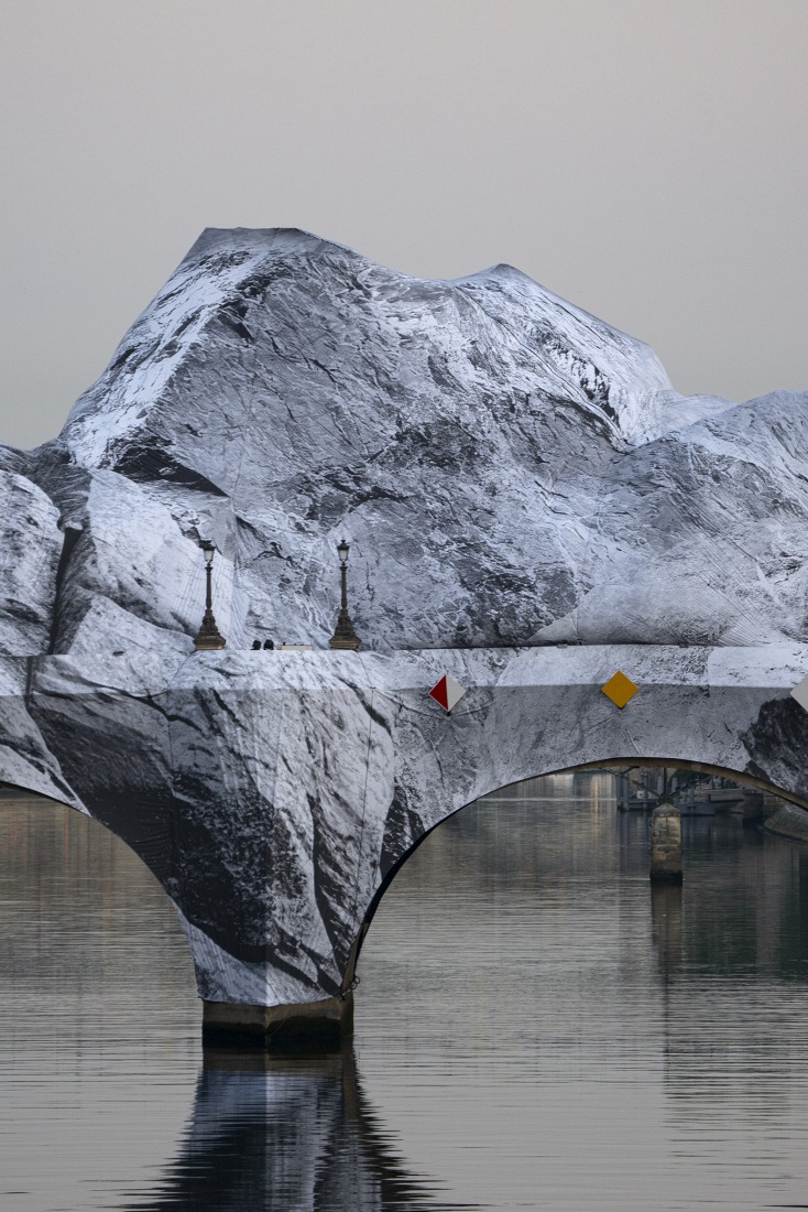 JR. "La Caverne du Pont Neuf". 2026. Photograph courtesy by Atelier JR.