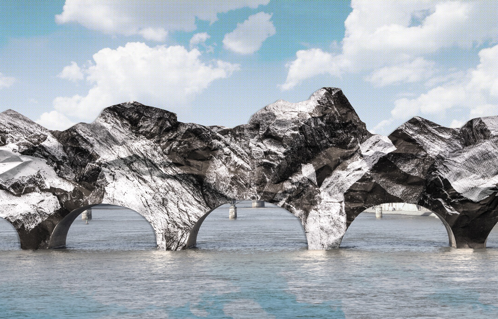 JR. "La Caverne du Pont Neuf" (preparatory sketch). 2026. Photograph courtesy by Atelier JR.