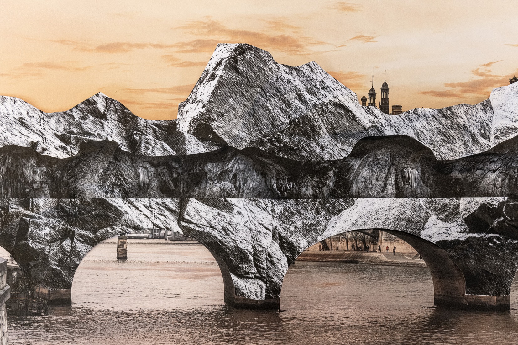 JR. "La Caverne du Pont Neuf" (preparatory sketch). 2026. Photograph courtesy by Atelier JR.