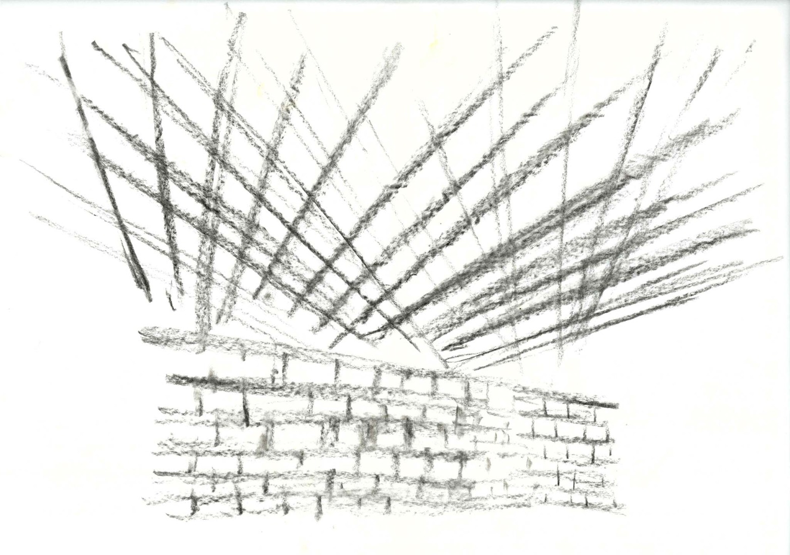 Pila de leña / Boceto. Kengo Kuma – El flujo de las líneas a través de la mirada de Erieta Attali.
