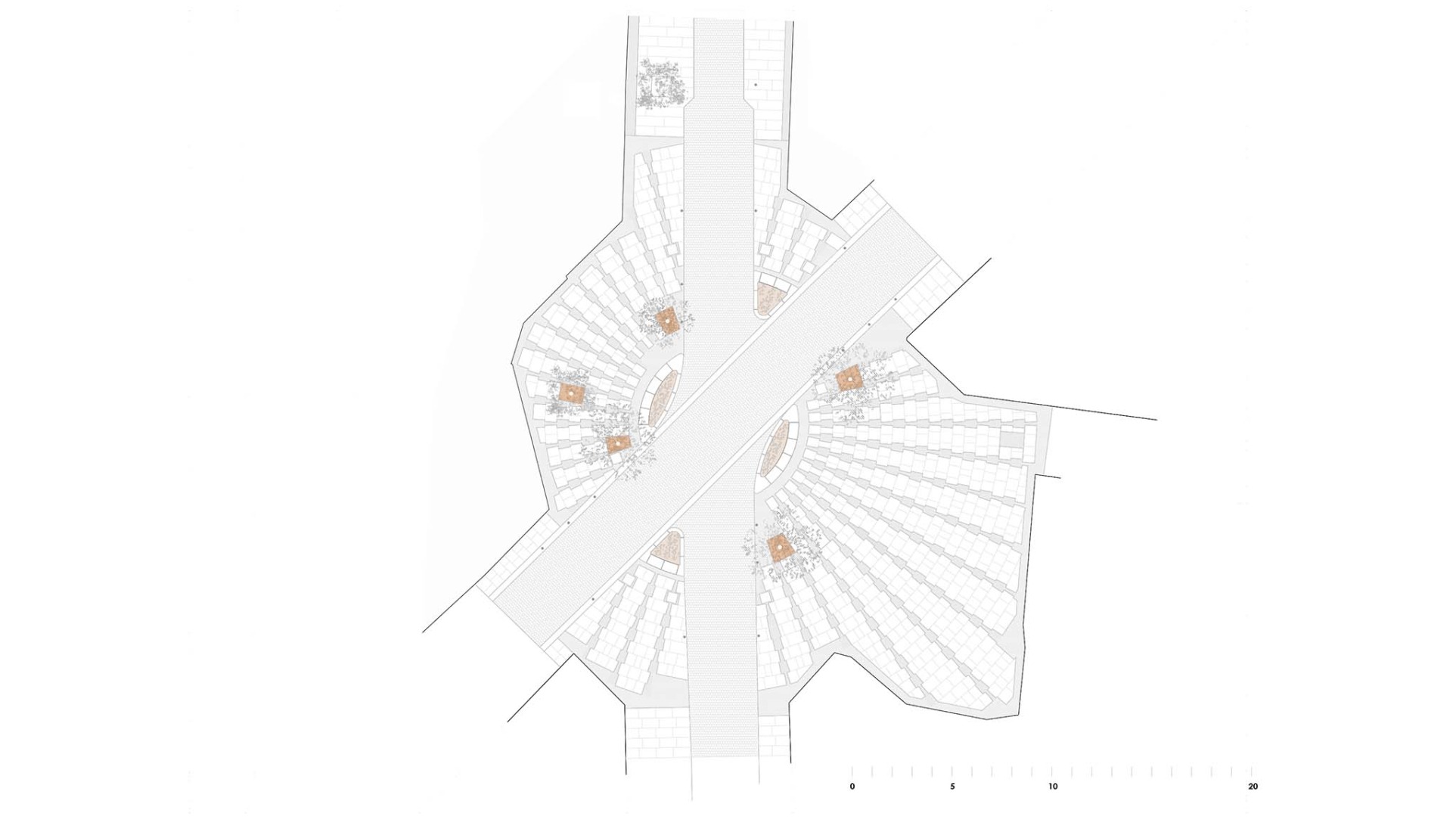 Ground floor plan. Reorganization of the Puerta del Sol area by Linazasoro & Sánchez Arquitectura.