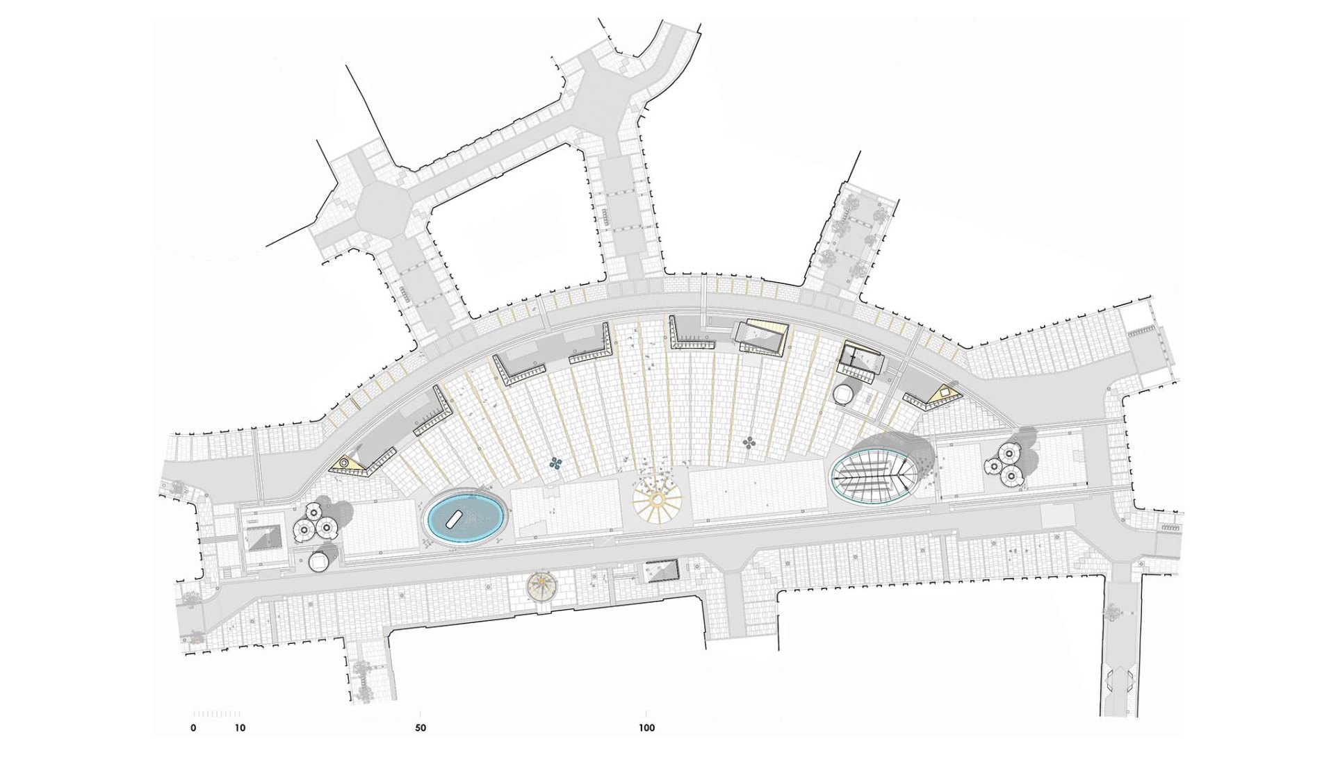 Ground floor plan. Reorganization of the Puerta del Sol area by Linazasoro & Sánchez Arquitectura.