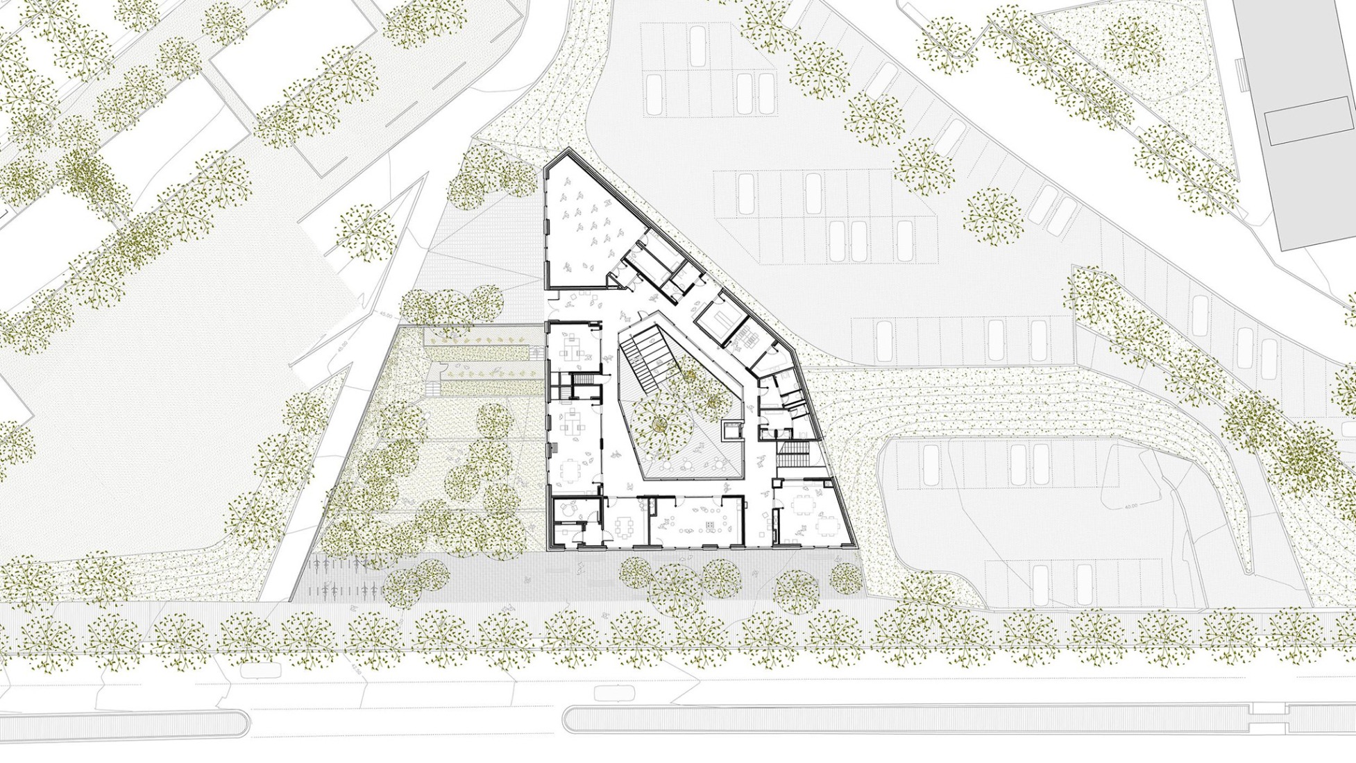Plano de situación. Centro Juvenil Prosperitat por MIBA Architects.