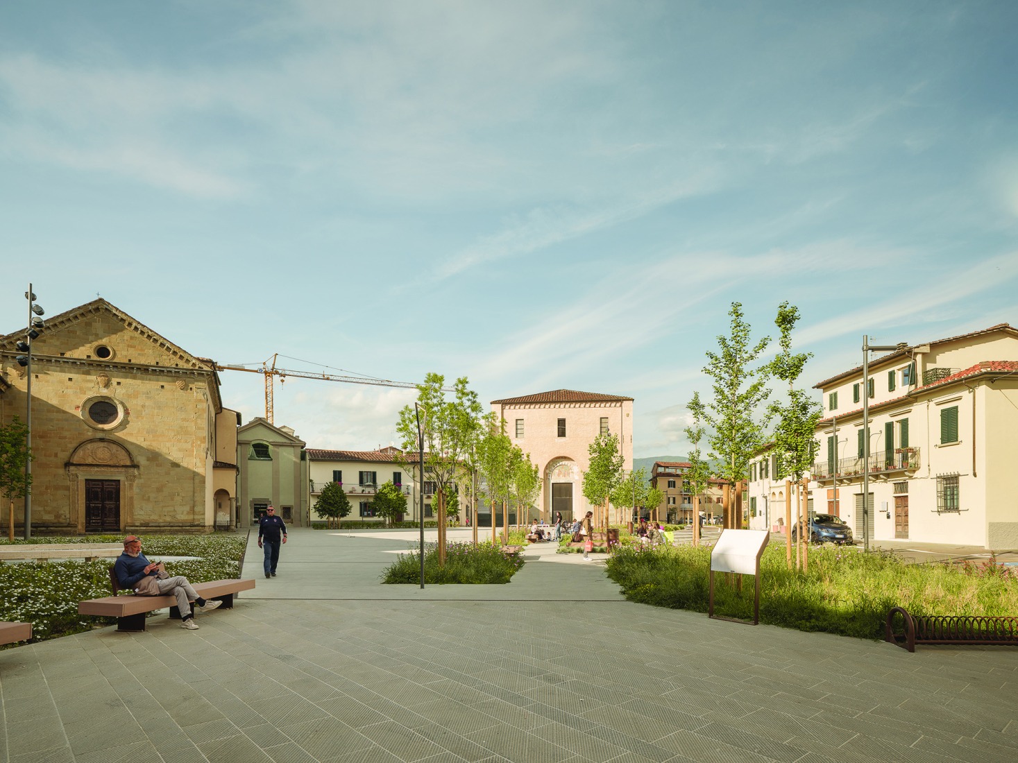 Plaza San Lorenzo en Pistoia por MICROSCAPE. Fotografía por Filippo Poli.