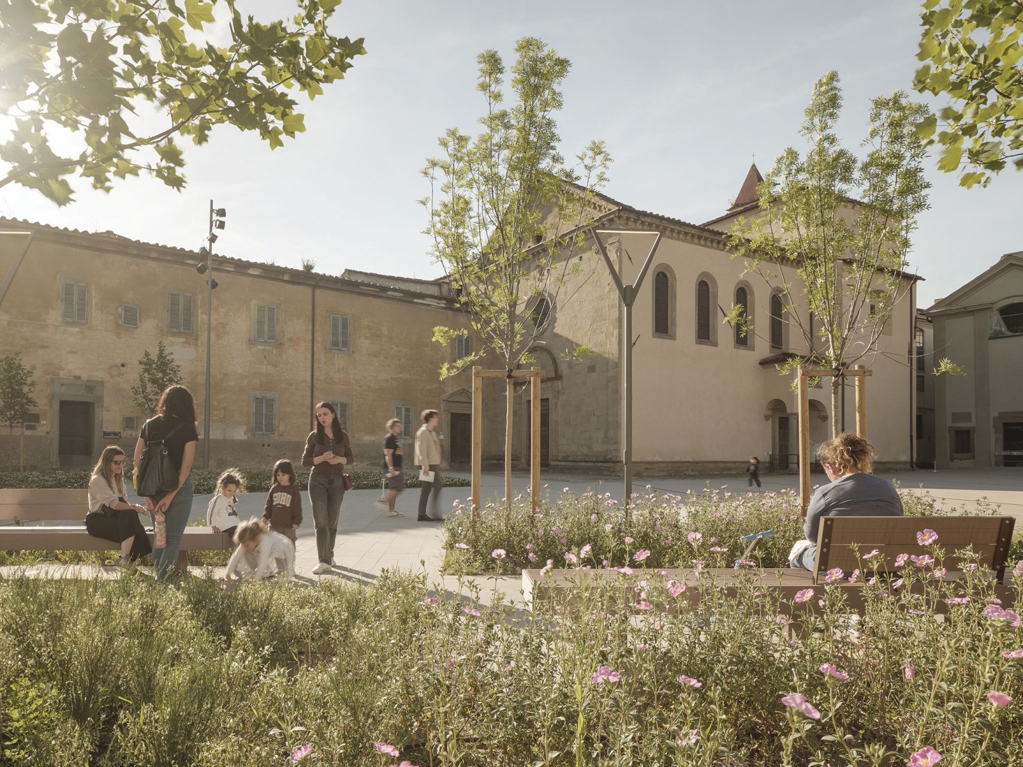 Piazza San Lorenzo in Pistoia by MICROSCAPE. Photograph by Filippo Poli.