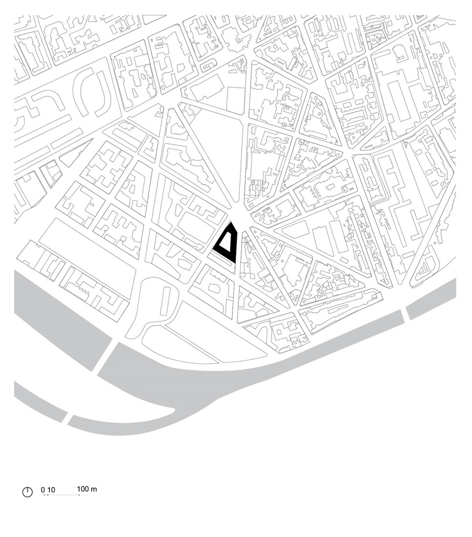 Plano de situación. Campus experimental Renault por Mikoü Architecture.