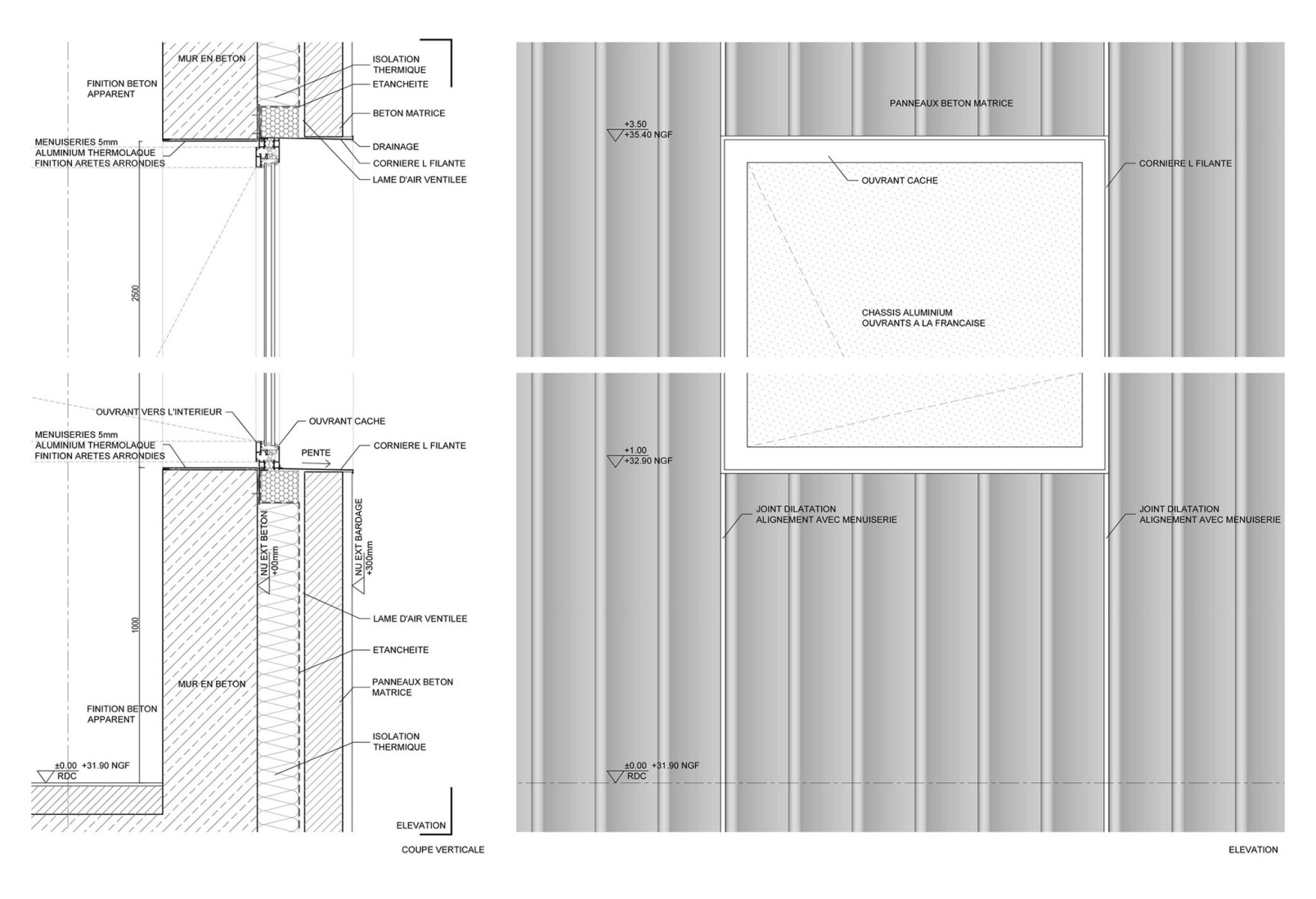 Detalle constructivo. Campus experimental Renault por Mikoü Architecture.