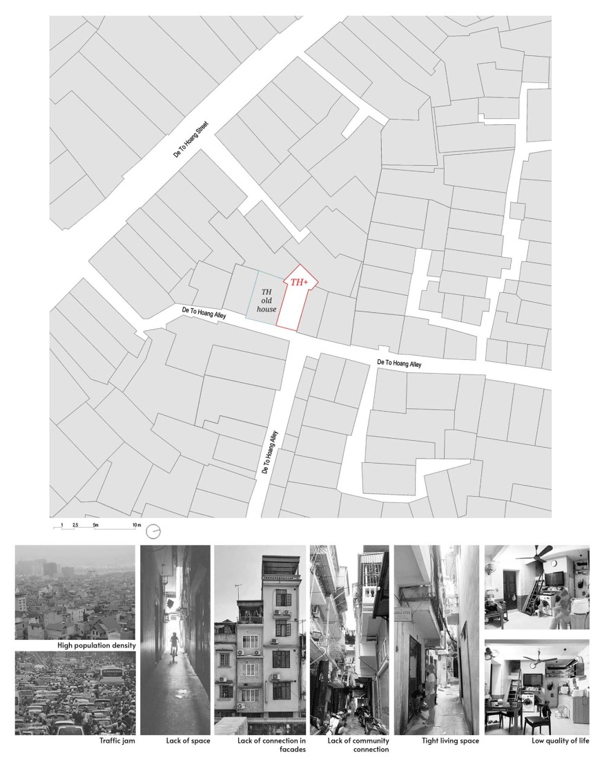 Site plan. TH+ house by ODDO architects. 