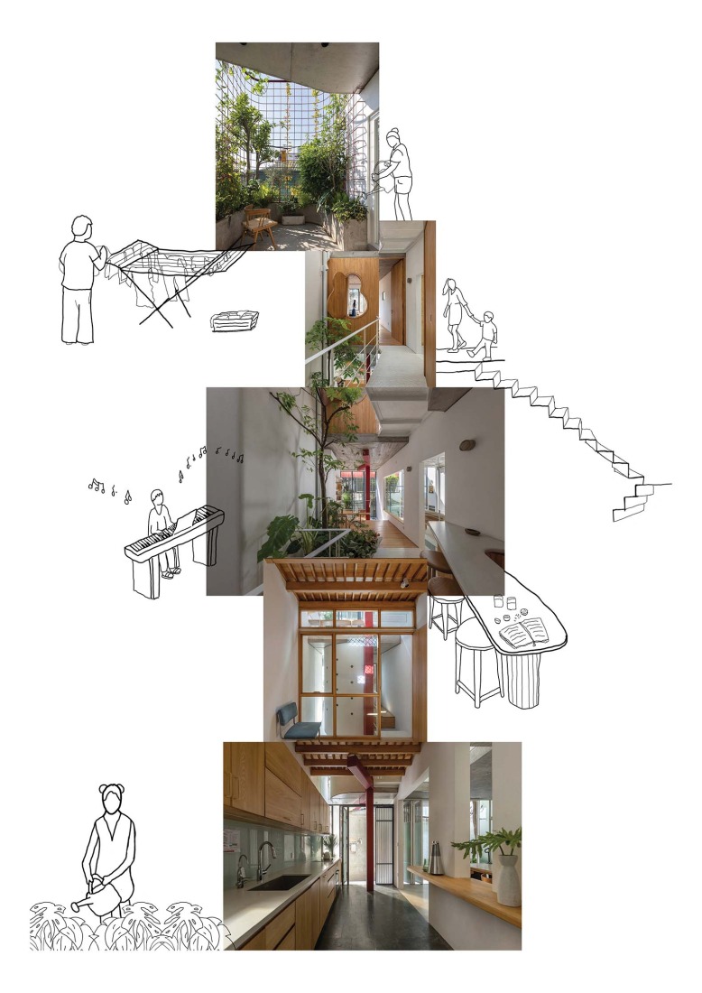 Sketch. TH+ house by ODDO architects. 