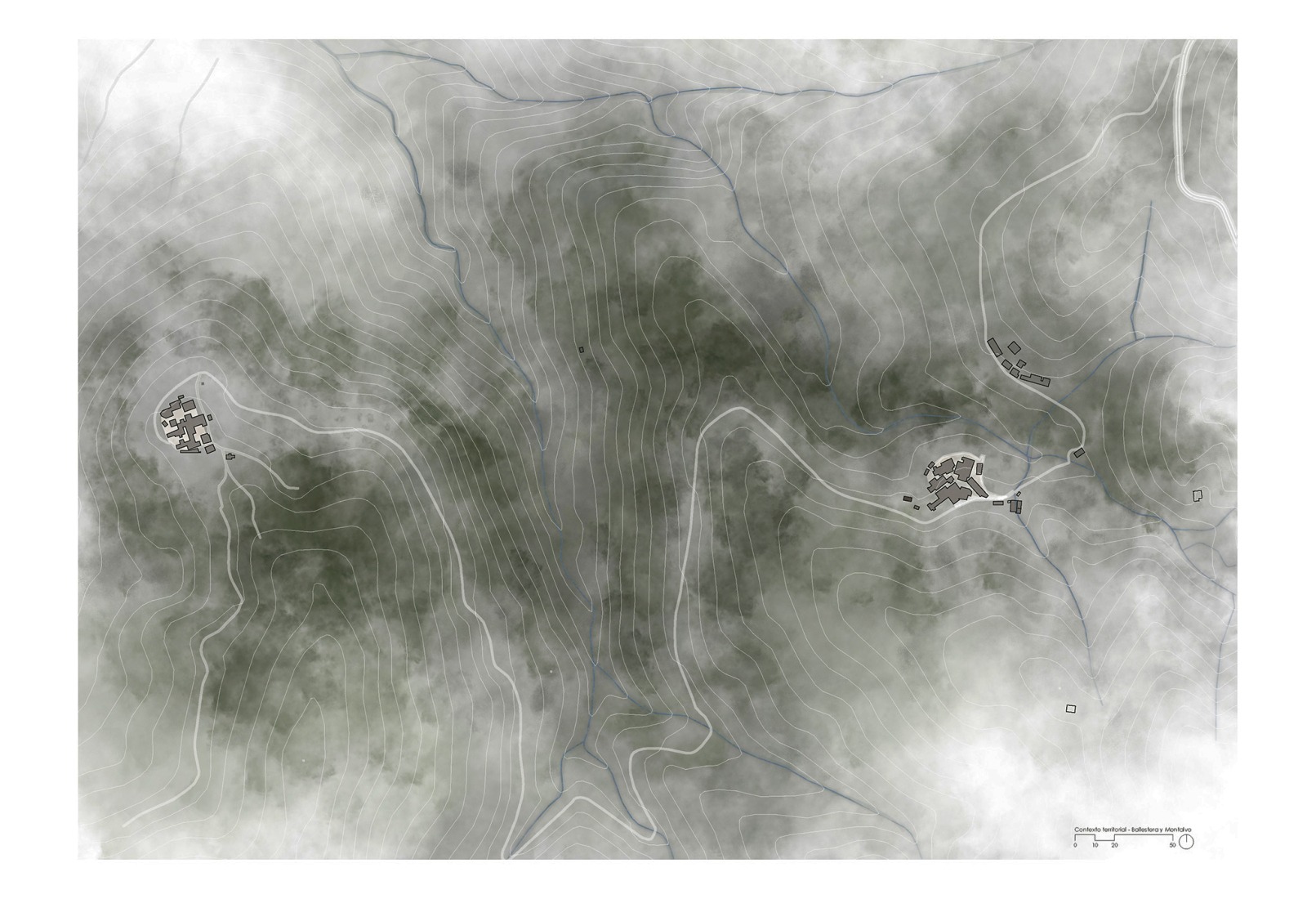 Site plan. Experimental shelter by SANTZO arquitectos.