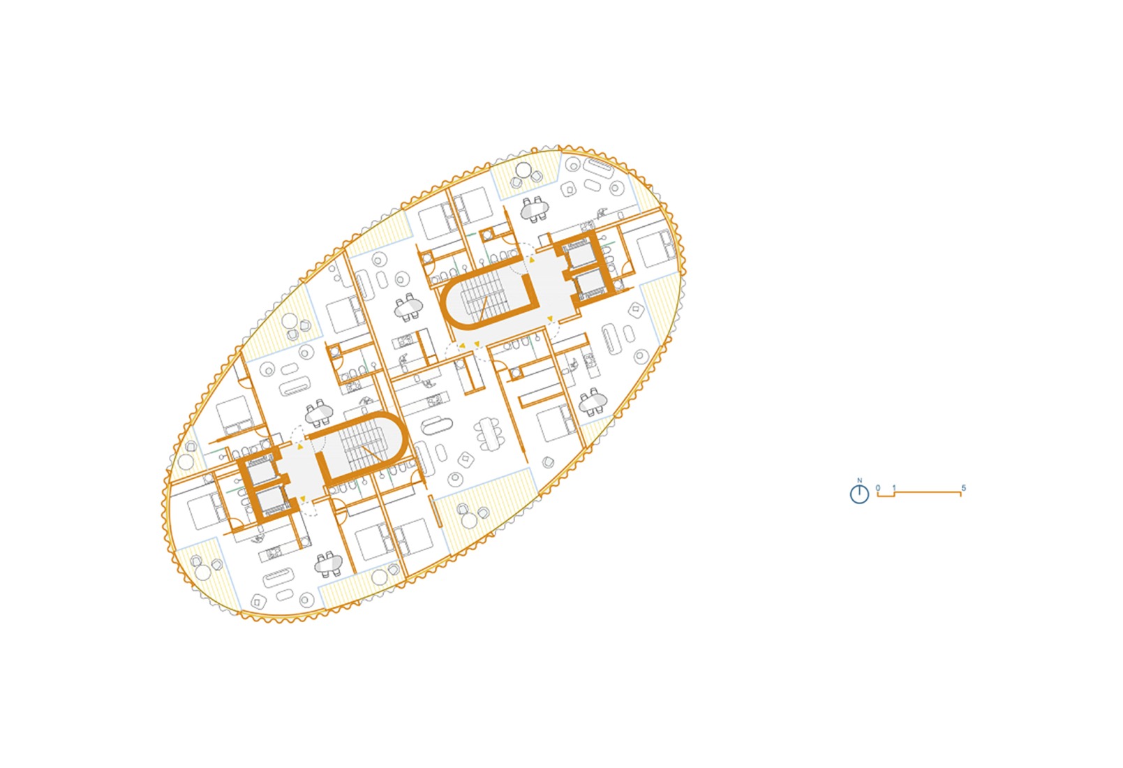 Plano de cuarta planta. «Sky-K» por SelgasCano + FRPO.