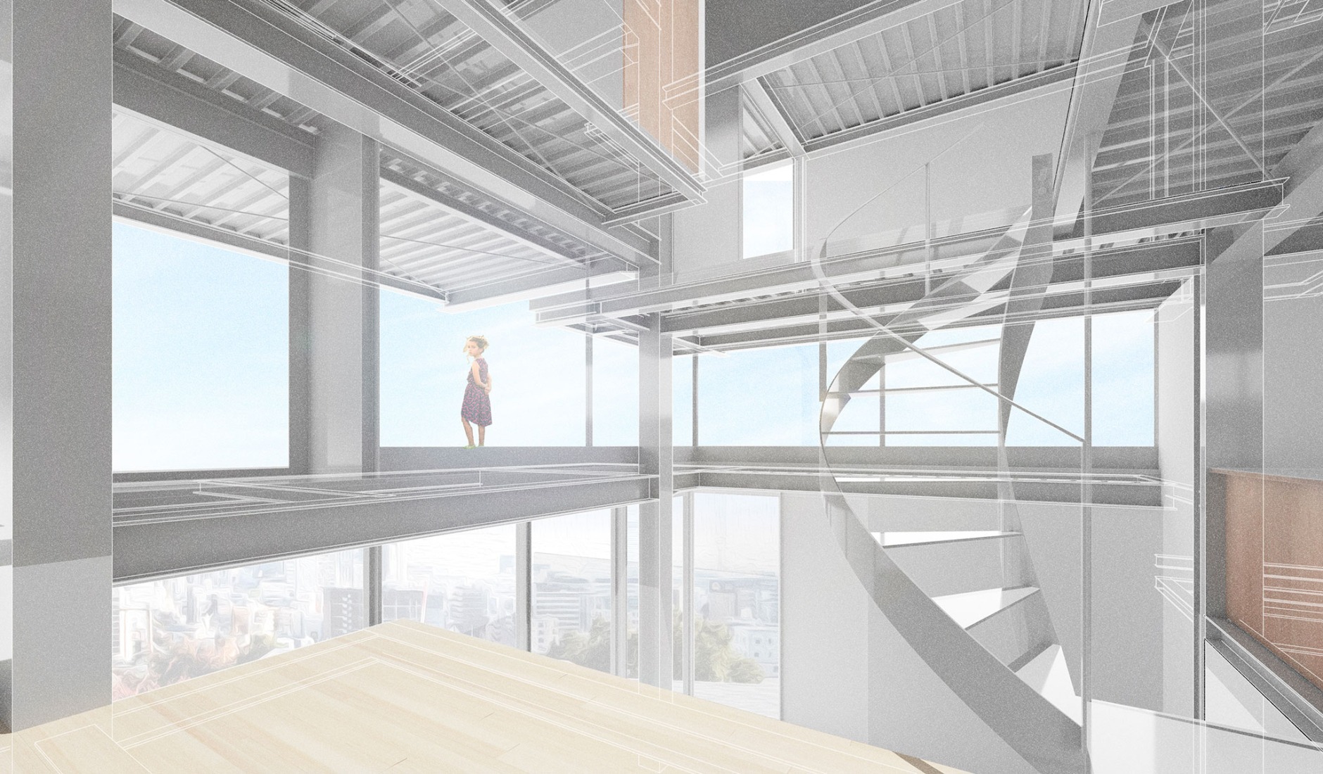 Rendering. House in Kitano by Tomohiro Hata Architect & Associates.