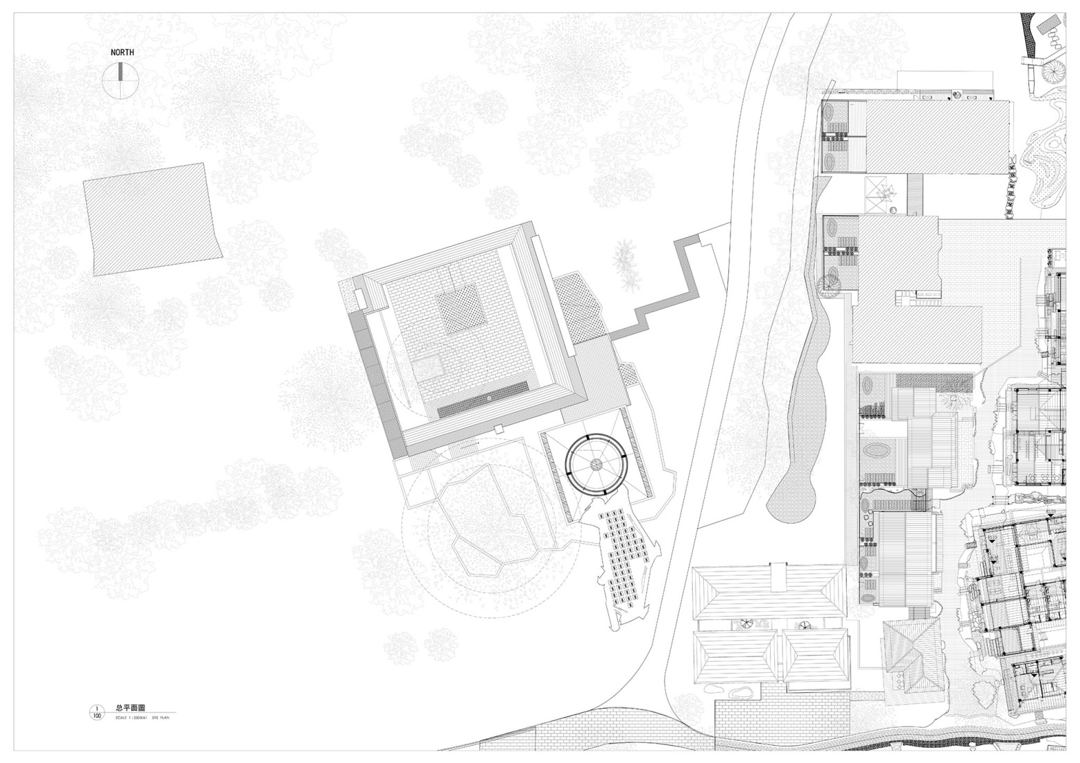 Plano de emplazamiento. Estanque de tinta por y.ad studio.