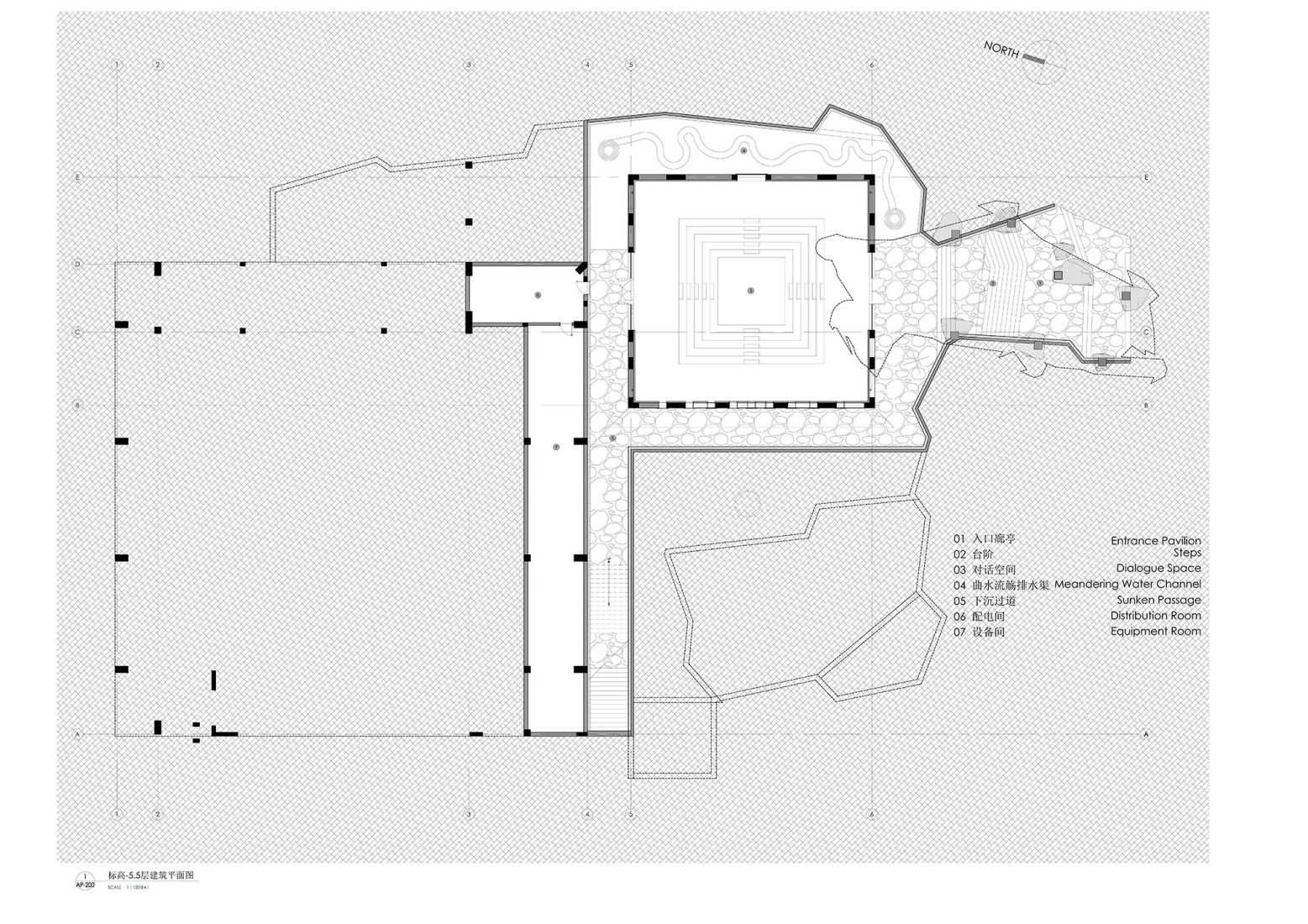 Plano de planta de sótano. Estanque de tinta por y.ad studio. 