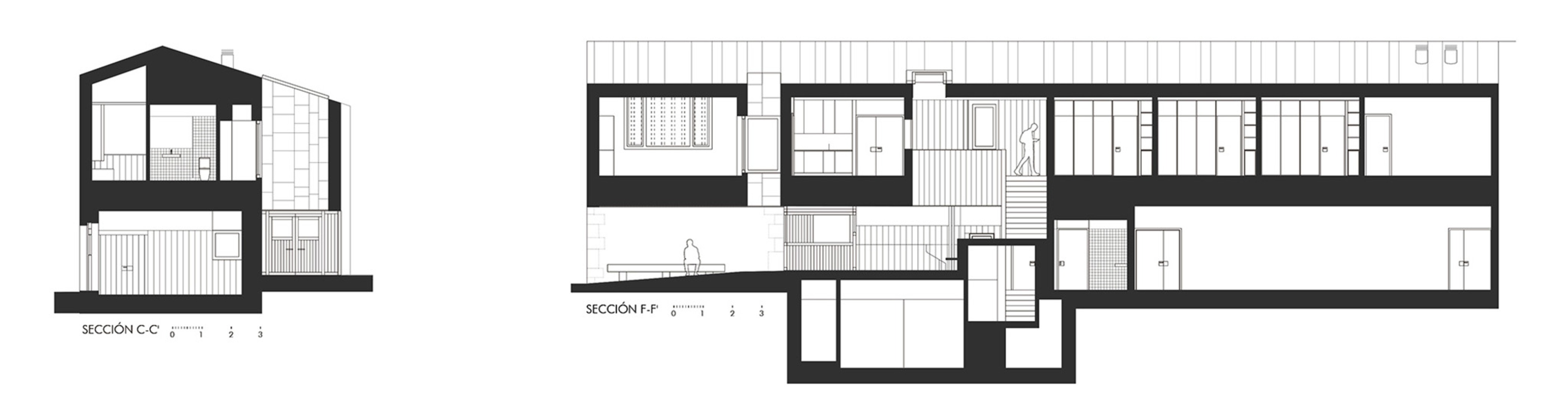 Sections. Fundación Atapuerca Expansion by A2G Arquitectos + Oa estudio.