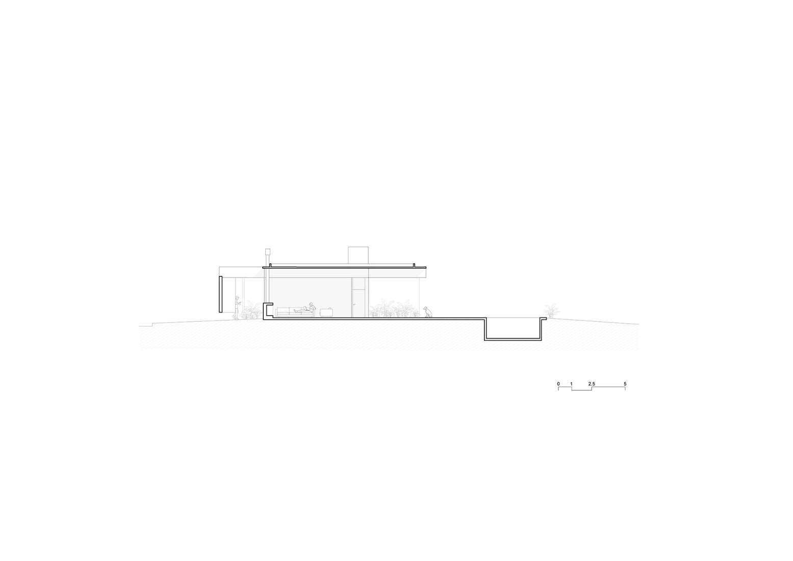 Sección transversal. Alba II por ADEMÁS Arquitectura.