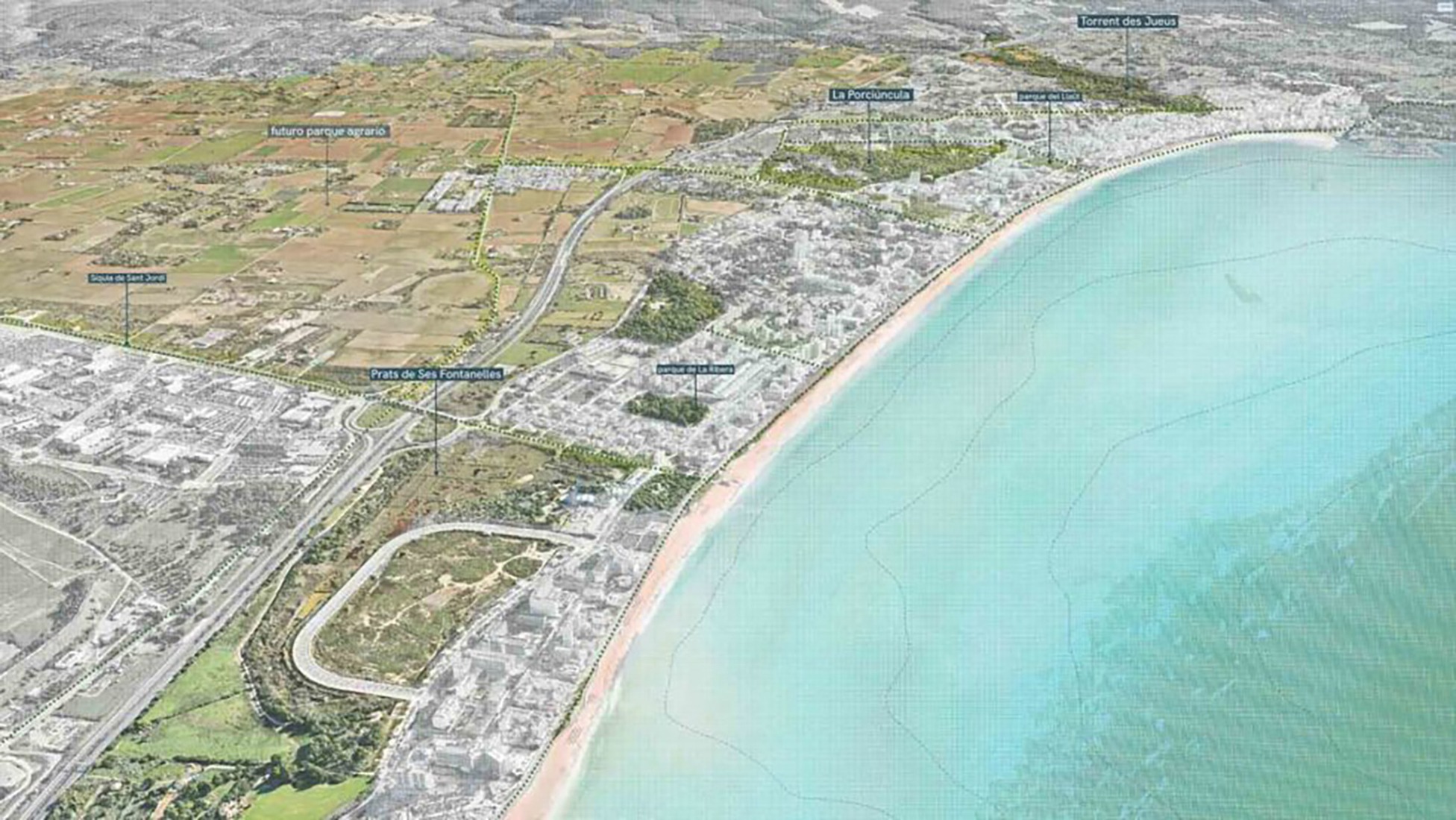 Strategy analysis plan. Strategic Regeneration Plan for Playa de Palma by LANDLAB + Fiol Aquitectes.