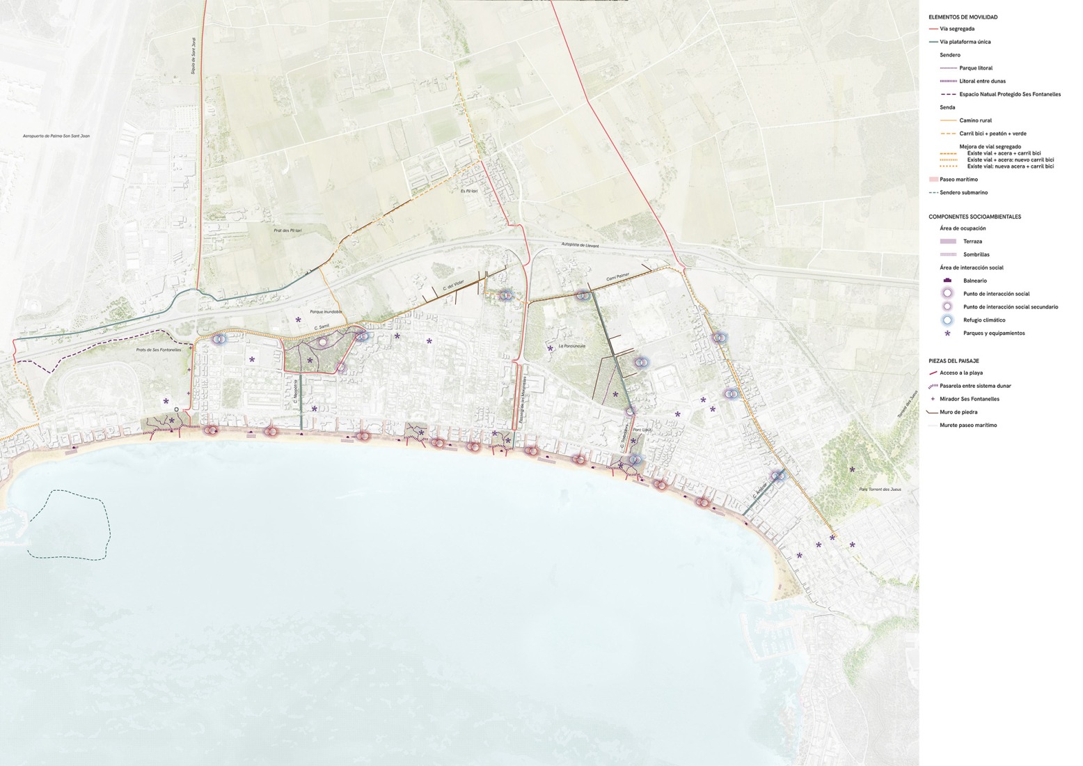 Strategy analysis plan. Strategic Regeneration Plan for Playa de Palma by LANDLAB + Fiol Aquitectes.