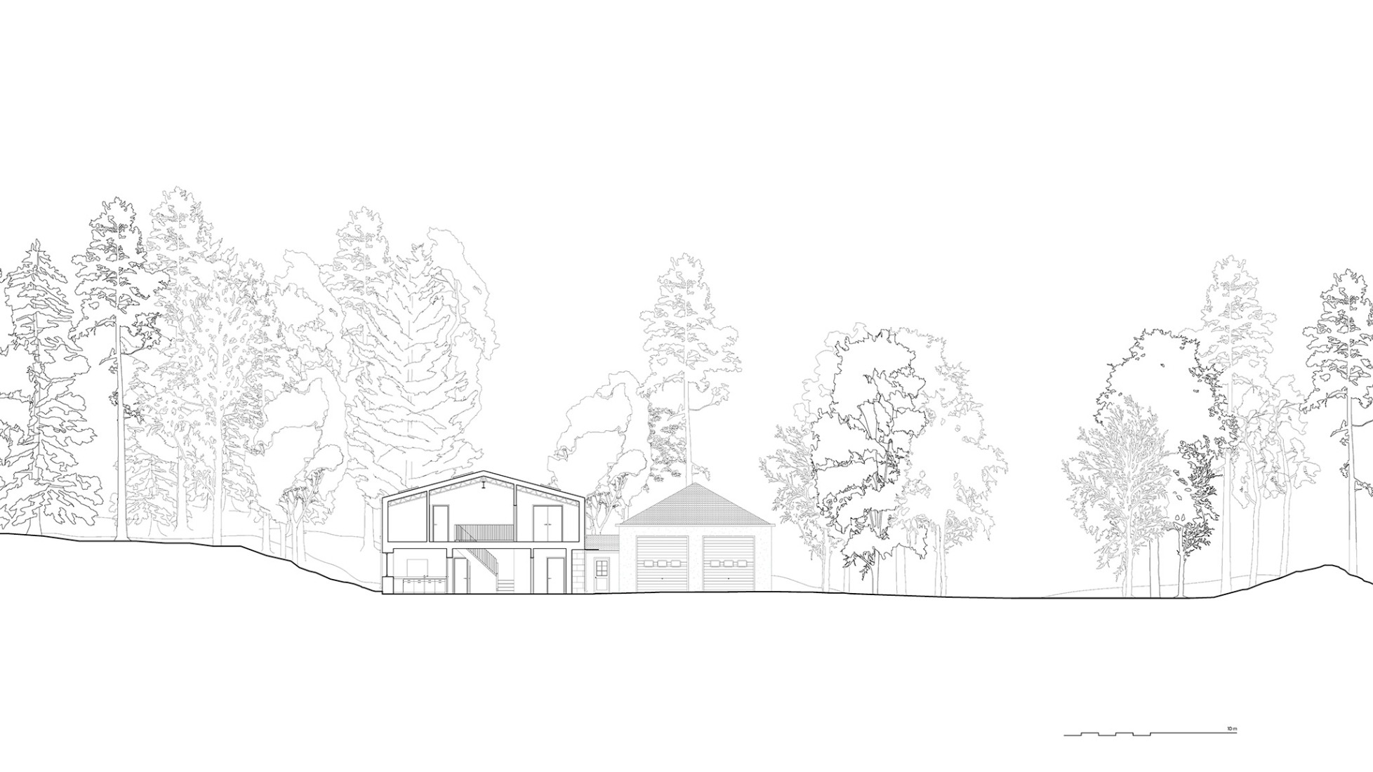 Section. Braemar Mountain Rescue Centre by Moxon Architects.