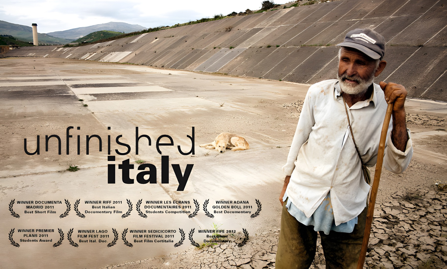Cartel. UNFINISHED ITALY por Benoit Felici.