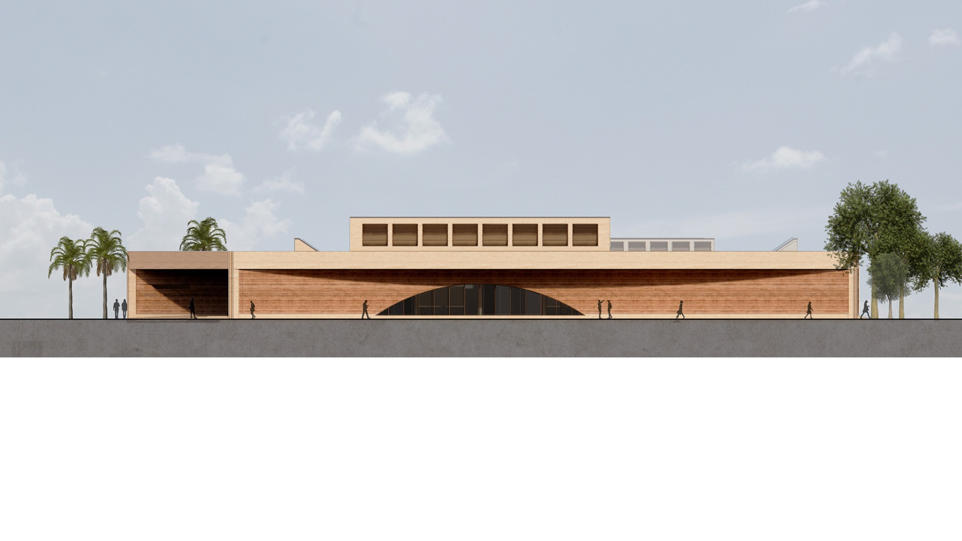 South Elevation. Museum of West African Art (MOWAA) Institute by Adjaye Associates.