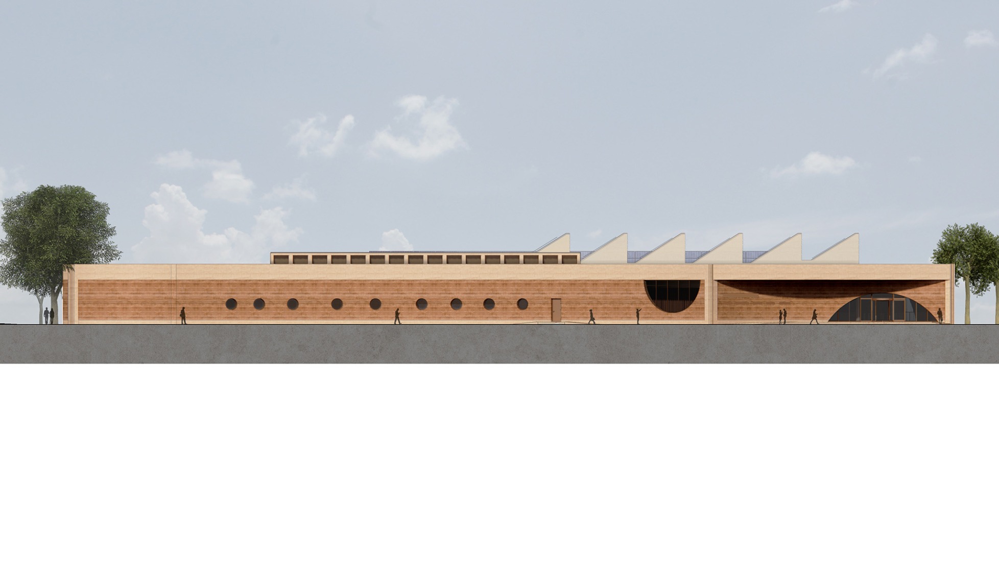 West Elevation. Museum of West African Art (MOWAA) Instituteby Adjaye Associates.