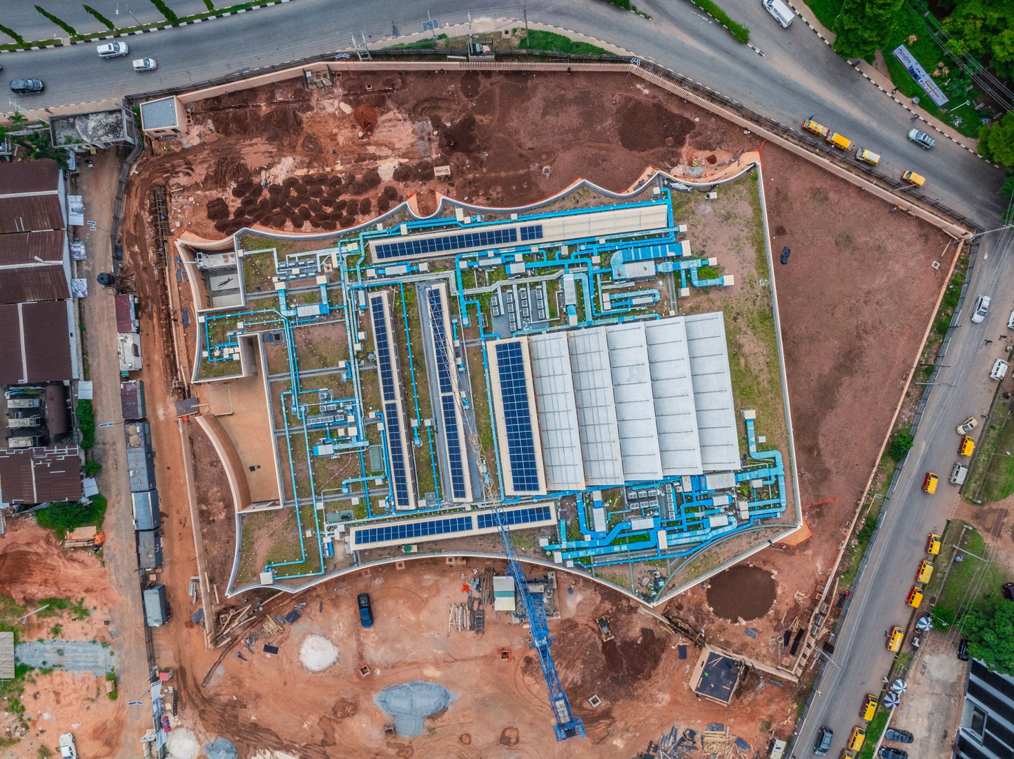 Construction process. Museum of West African Art (MOWAA) Instituteby Adjaye Associates. 