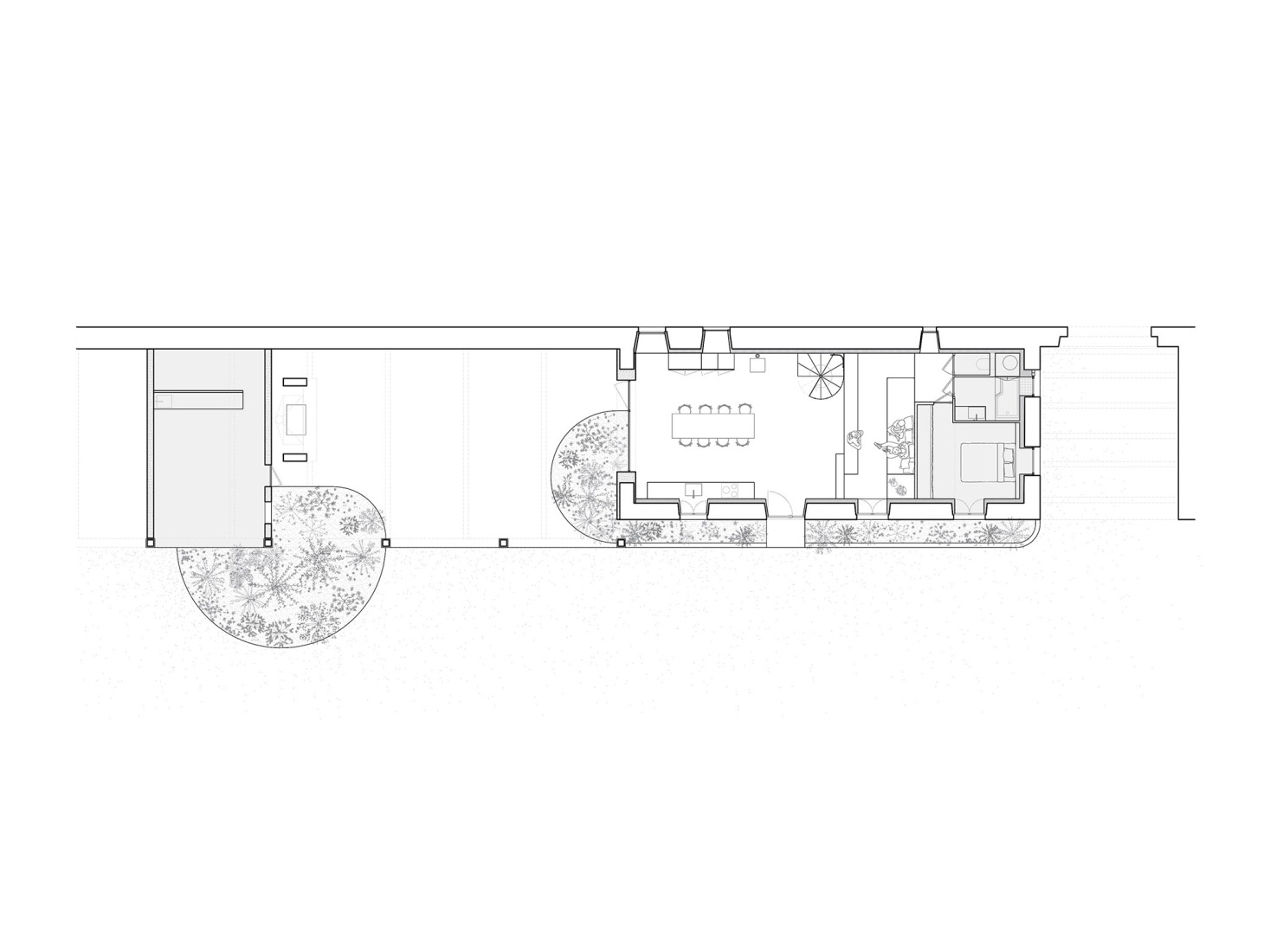 Plano de planta baja. Maison Veillac por Atelier AJO. 