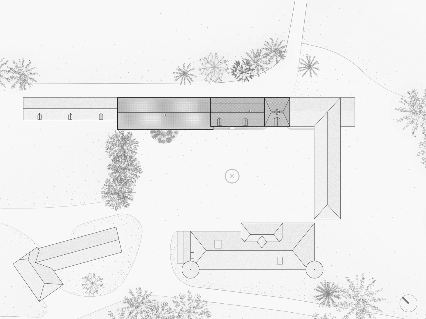 Plano de cubiertas. Maison Veillac por Atelier AJO.