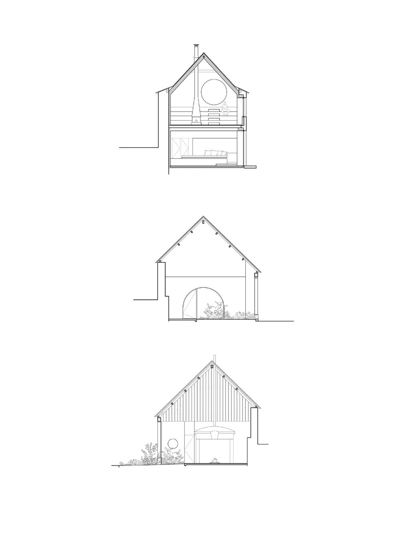 Sección. Maison Veillac por Atelier AJO.