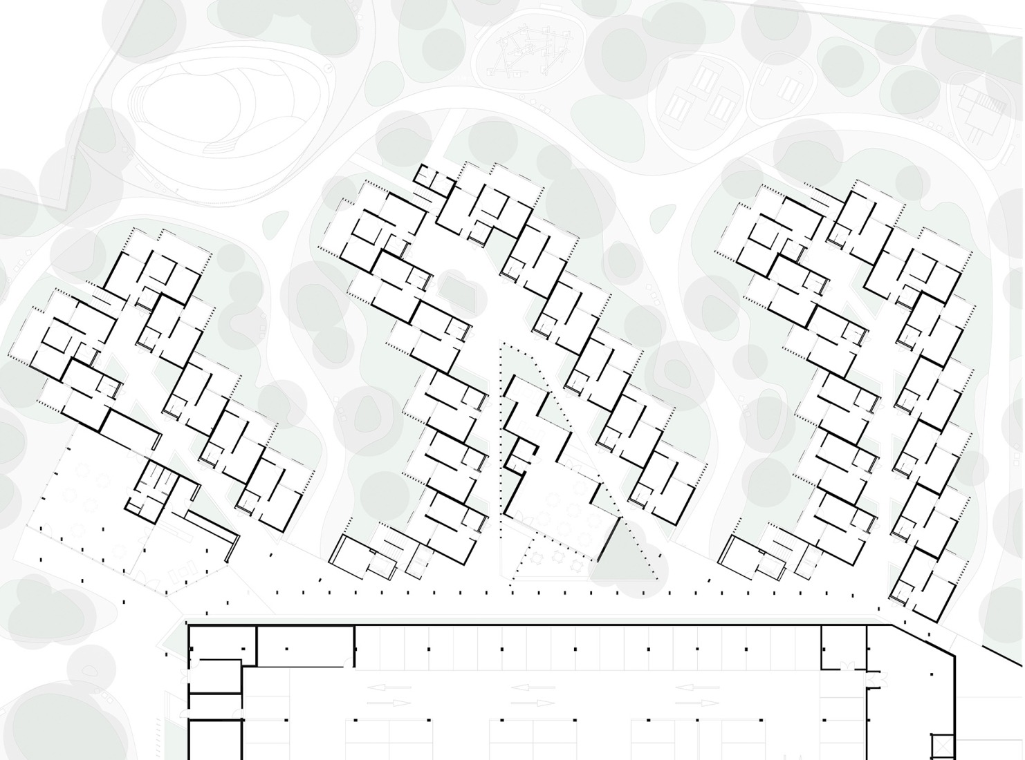 Ground floor plan. Oceanika Coliving by baKpak + EOVASTUDIO.