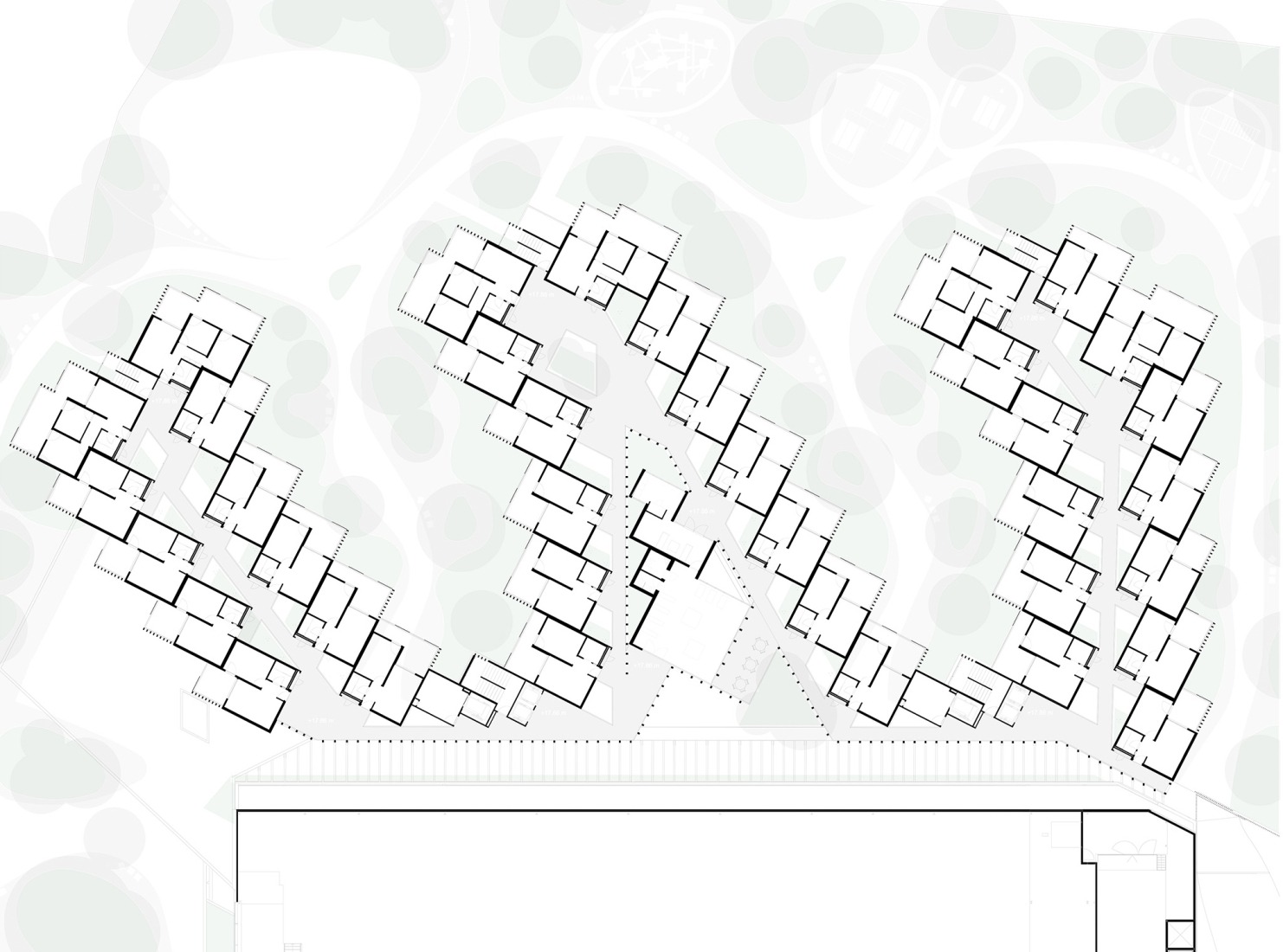 First floor plan. Oceanika Coliving by baKpak + EOVASTUDIO.
