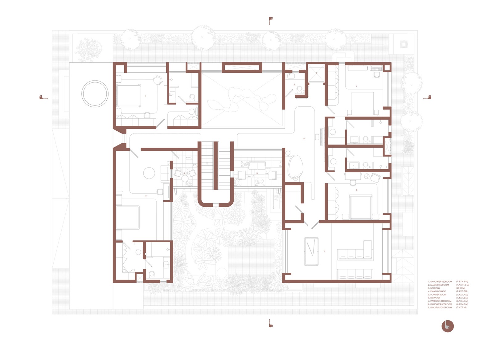 First floor plan. Amaltash by Design ni Dukaan.