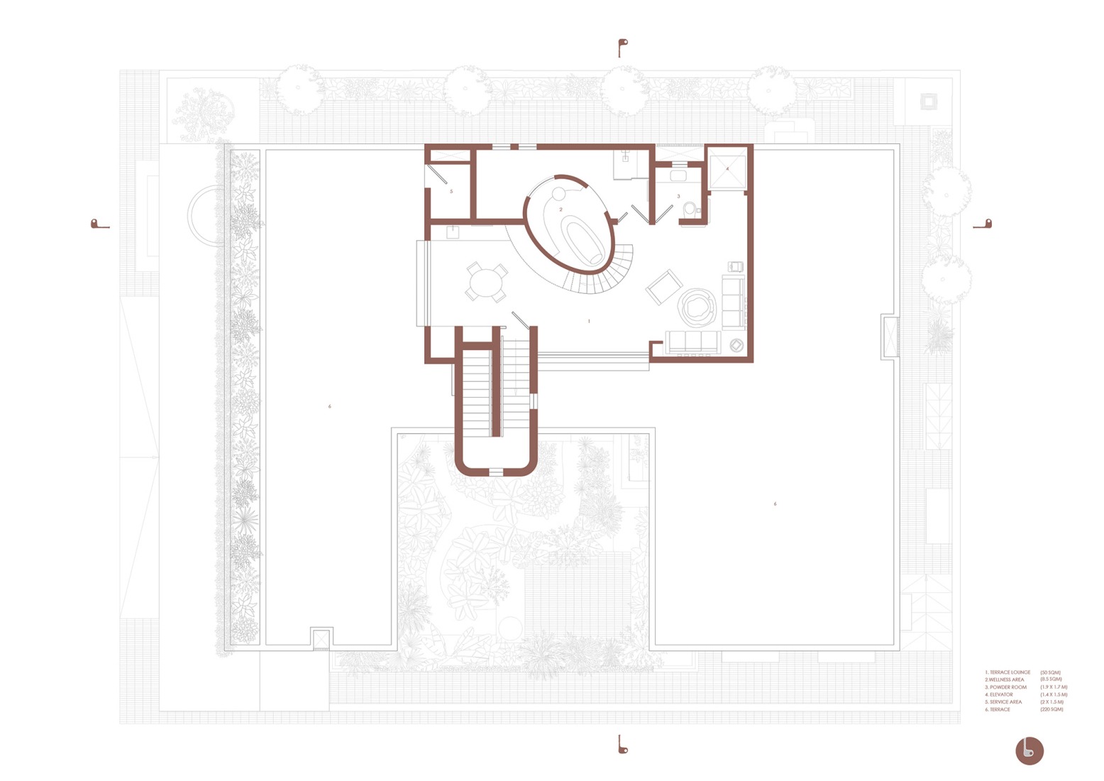 Second floor plan. Amaltash by Design ni Dukaan.
