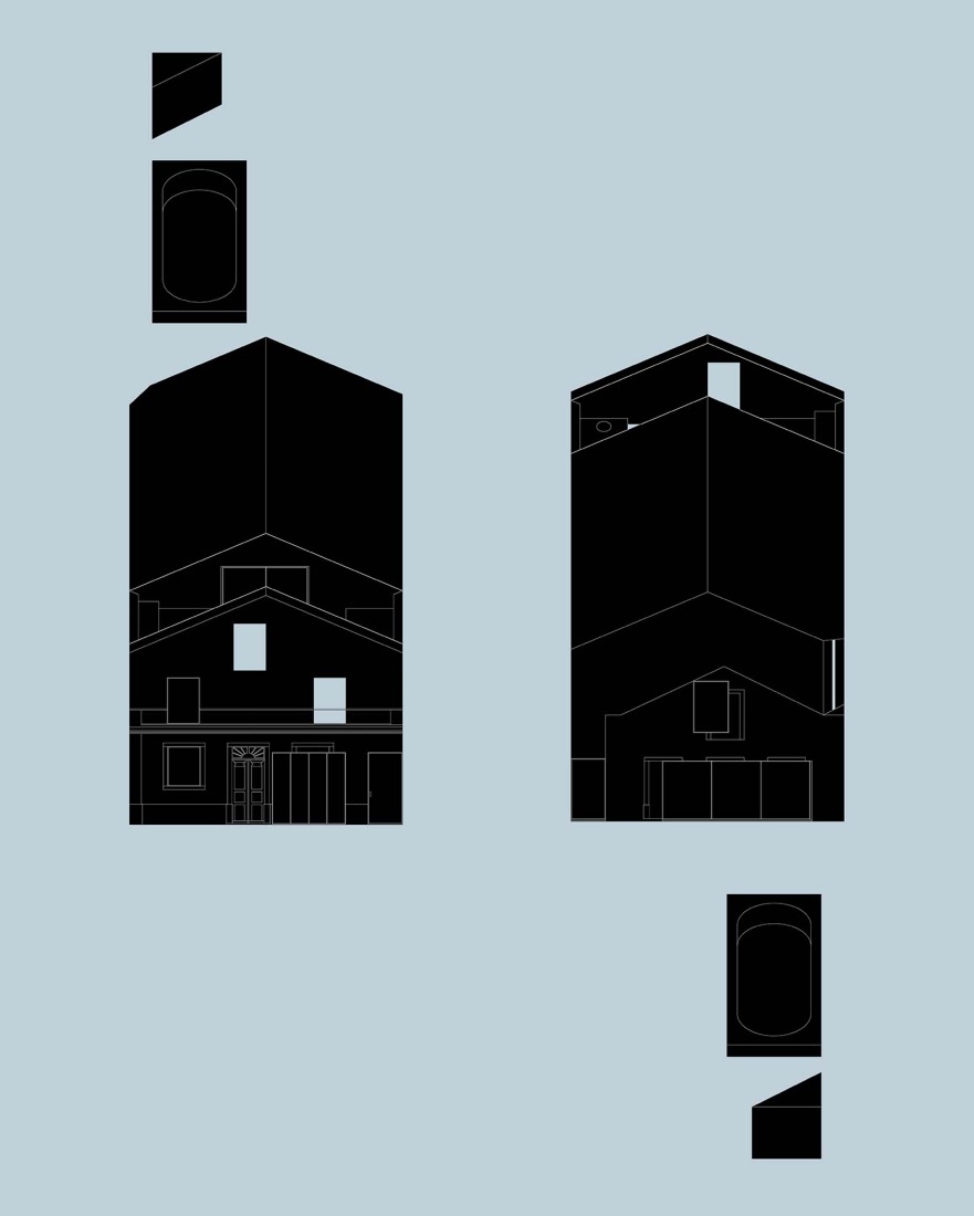 Diagram. Blue house by extrastudio.