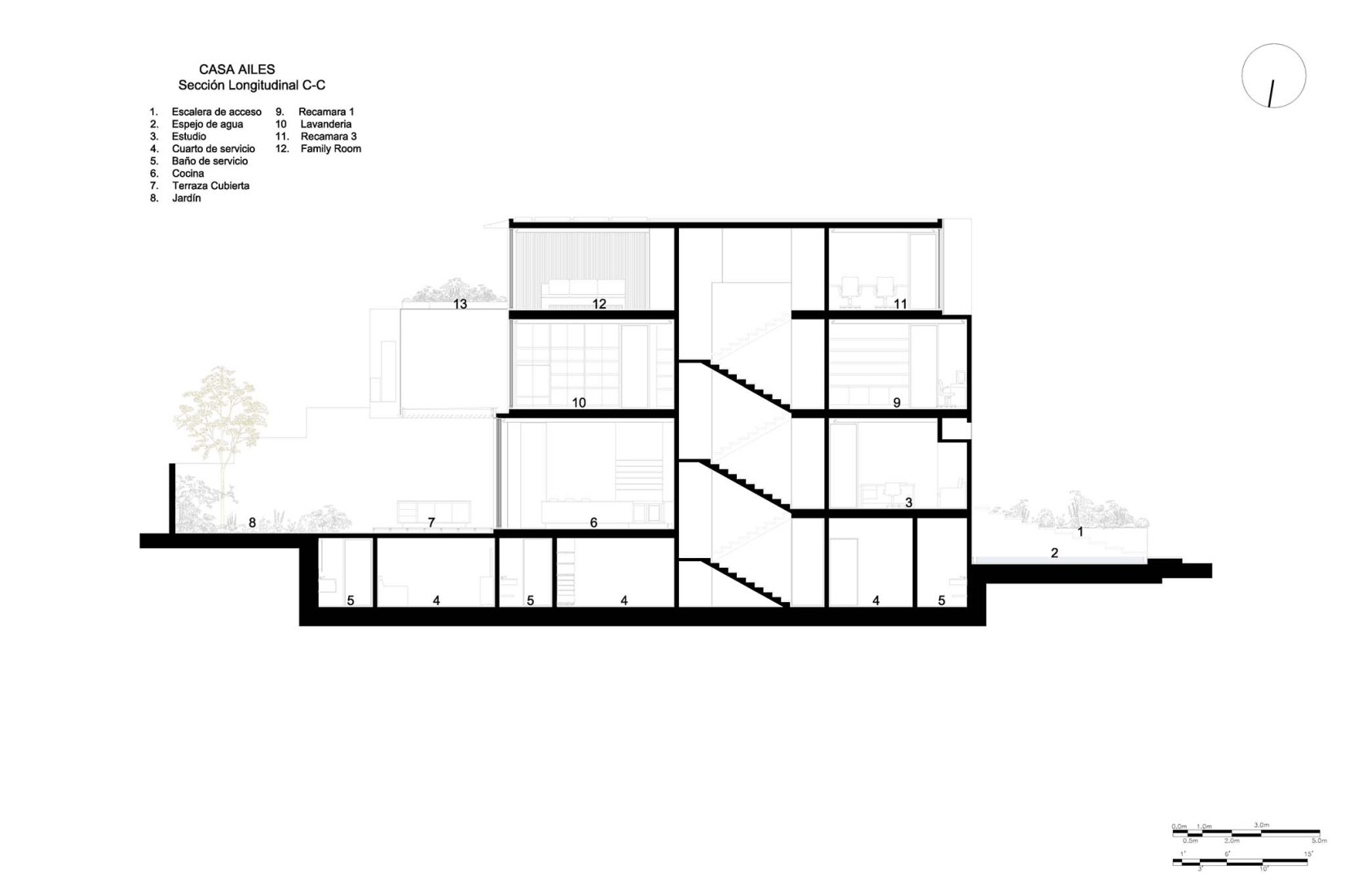Section. Ailes house by Jaime Guzmán Creative Group.